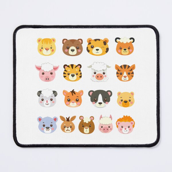 Item preview, Cute Animals Faces designed and sold by NicolasGlowArt.