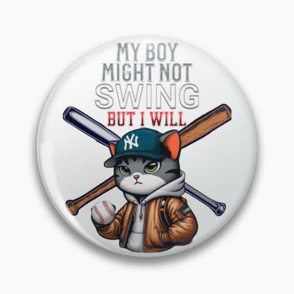 Item preview, Baseball New York Funny Sports Quote Cat Kitten designed and sold by JediKittenWars.