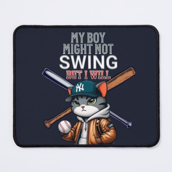 Item preview, Baseball New York Funny Sports Quote Cat Kitten designed and sold by JediKittenWars.