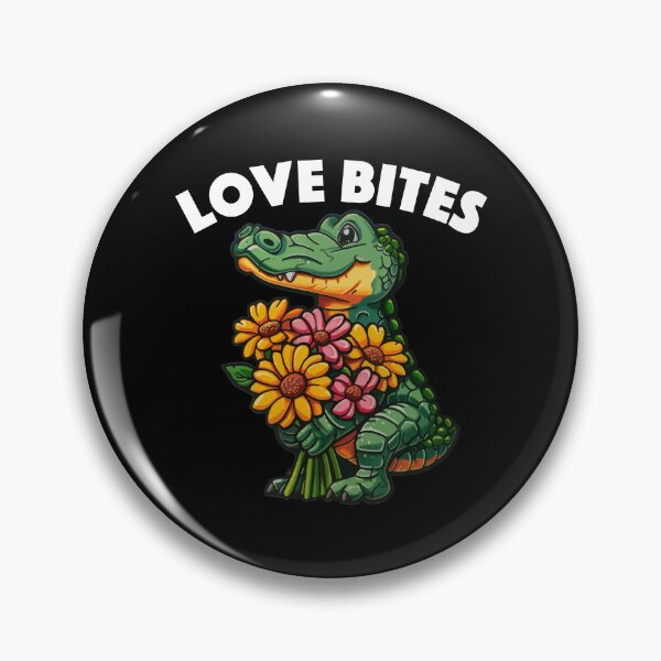 Artikelvorschau, Krokodil - Love Bites (mit weißer Schrift) entworfen und verkauft von VelvetRoom.