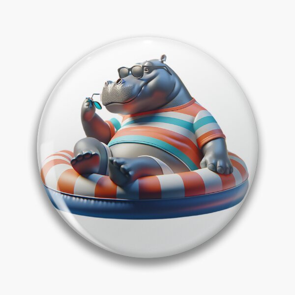 Item preview, Hypnotic Hippo: Poolside Relaxation designed and sold by 0penvimark.