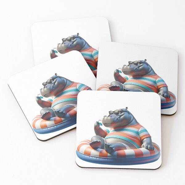 Item preview, Hypnotic Hippo: Poolside Relaxation designed and sold by 0penvimark.