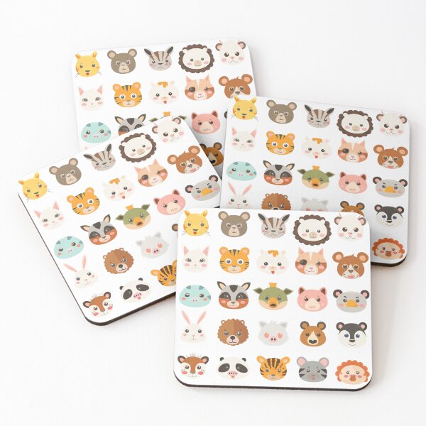 Item preview, Caras de animales adorables designed and sold by NicolasGlowArt.