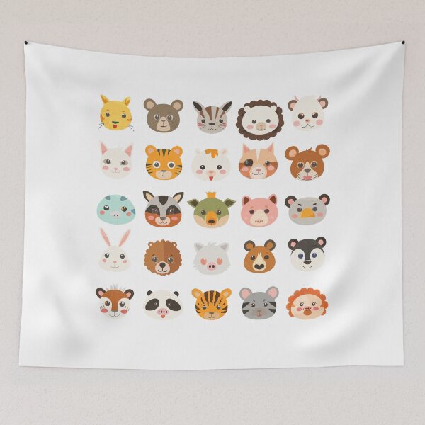 Item preview, Adorable Animals Faces designed and sold by NicolasGlowArt.