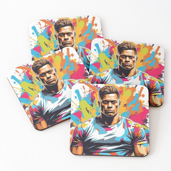 Item preview, Vibrant Strength Abstract Muscle in Splattered Hues designed and sold by ArtComixHaven.
