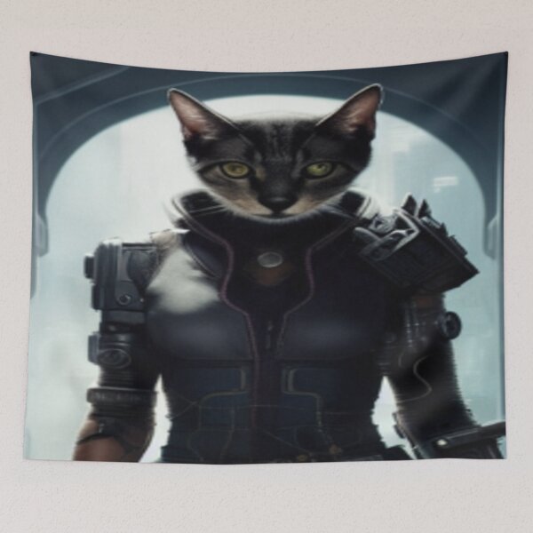 Item preview, Futuristic cat designed and sold by FotoworldEdel.
