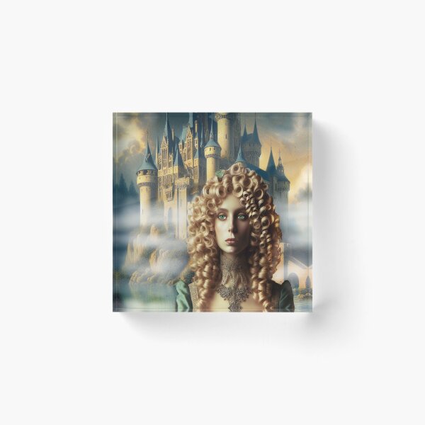 Item preview, Mélusine in front of one of the castles she built in one night designed and sold by Valérie Ozanon.
