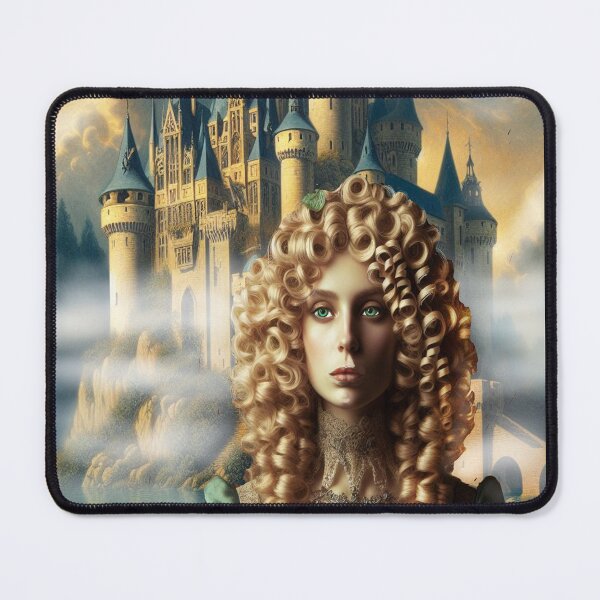 Item preview, Mélusine in front of one of the castles she built in one night designed and sold by Valérie Ozanon.