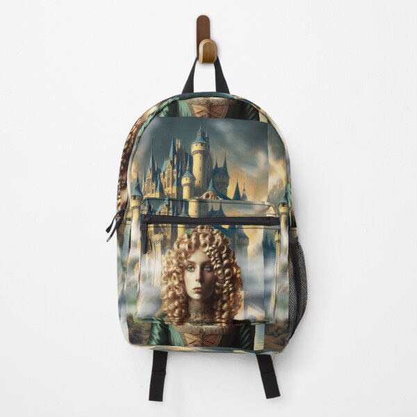 Item preview, Mélusine in front of one of the castles she built in one night designed and sold by Valérie Ozanon.