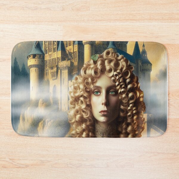 Item preview, Mélusine in front of one of the castles she built in one night designed and sold by Valérie Ozanon.