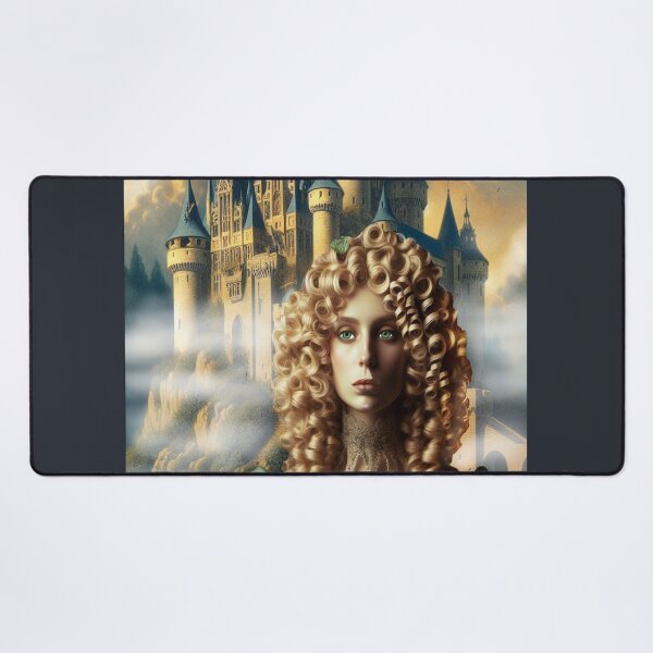 Item preview, Mélusine in front of one of the castles she built in one night designed and sold by Valérie Ozanon.