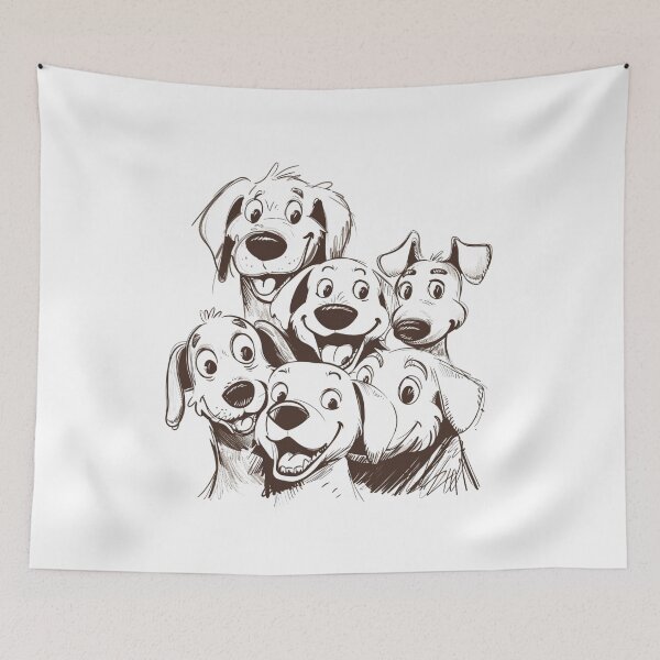 Item preview, Cute Doodle Dogs designed and sold by NicolasGlowArt.