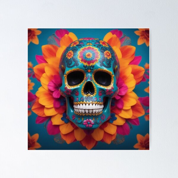 Item preview, colorful skull designed and sold by Javier Arizabalo Garcia.