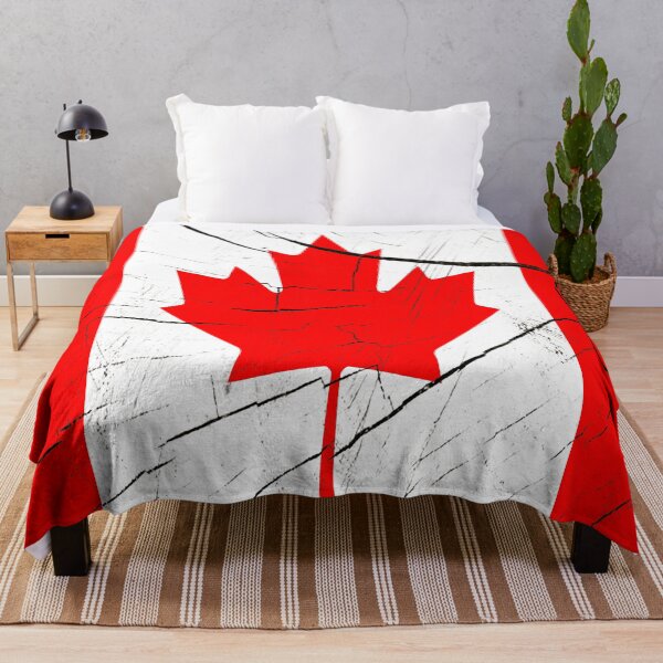 Item preview, Rustic Red White Leaf Wood Canada Flag designed and sold by Blok45.