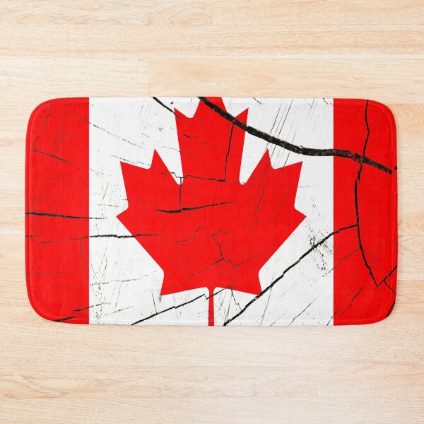 Item preview, Rustic Red White Leaf Wood Canada Flag designed and sold by Blok45.
