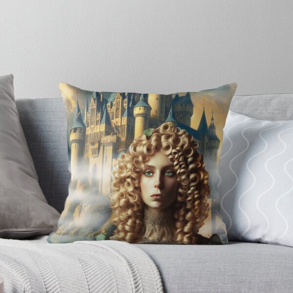 Item preview, Mélusine in front of one of the castles she built in one night designed and sold by Valérie Ozanon.