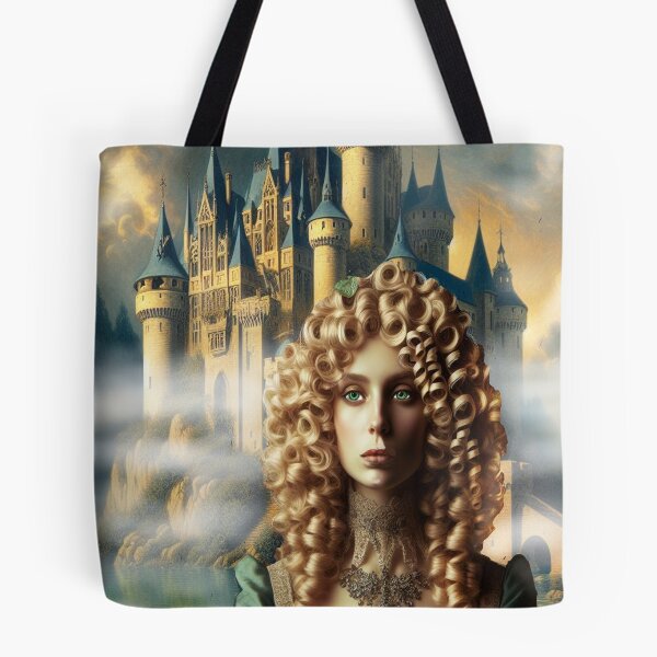 Item preview, Mélusine in front of one of the castles she built in one night designed and sold by Valérie Ozanon.