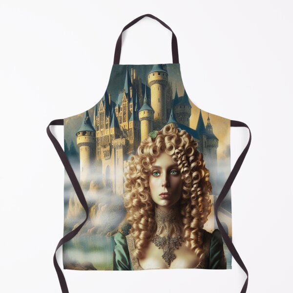 Item preview, Mélusine in front of one of the castles she built in one night designed and sold by Valérie Ozanon.