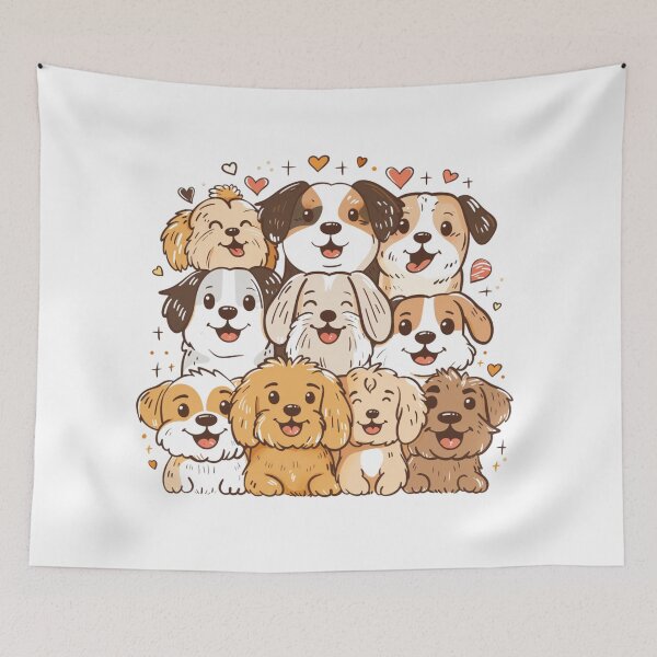 Item preview, Adorable Pack Of Puppies designed and sold by NicolasGlowArt.