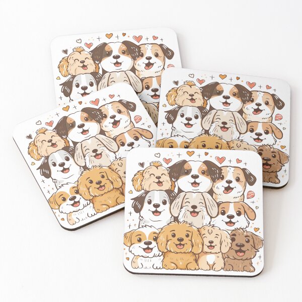 Item preview, Adorable Pack Of Puppies designed and sold by NicolasGlowArt.