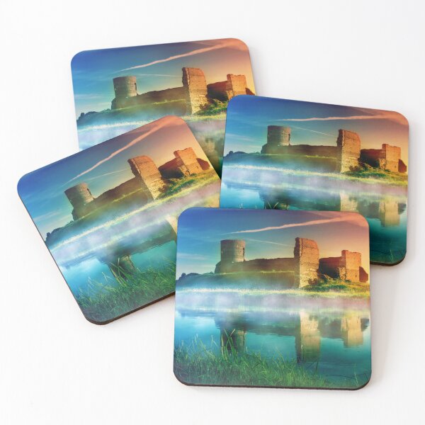 Item preview, Sunset Castle Ruins Reflection Poland Europe designed and sold by Melissify.