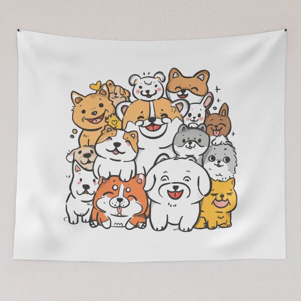 Item preview, Puppies Cute Doodle designed and sold by NicolasGlowArt.