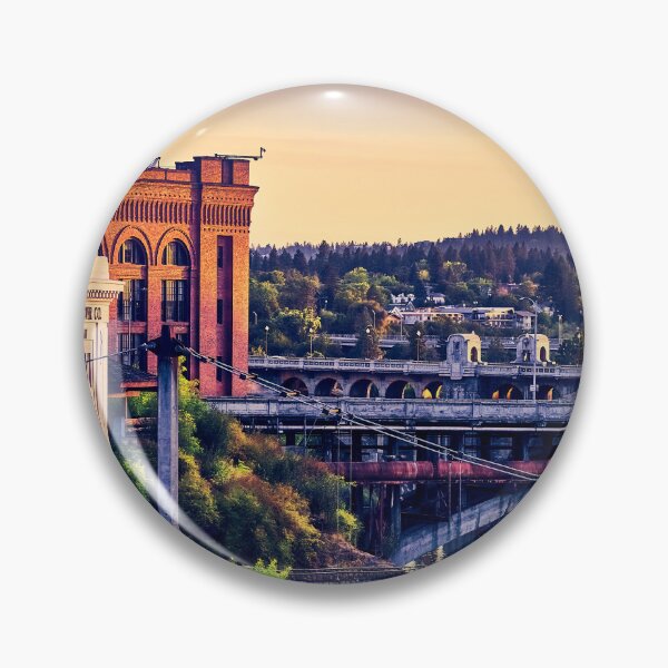 Item preview, Sunset Over Washington Water Power, Spokane River designed and sold by Acorns + Oak Photography.