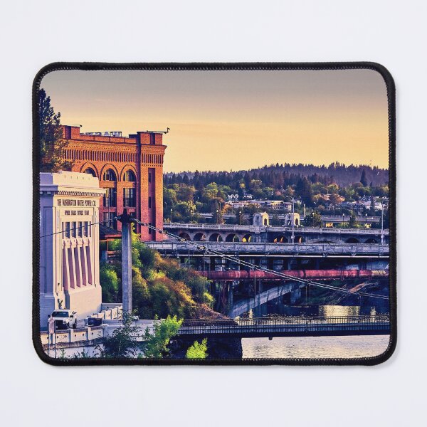 Item preview, Sunset Over Washington Water Power, Spokane River designed and sold by Acorns + Oak Photography.