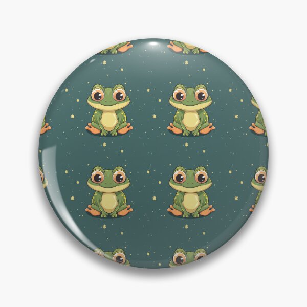 Item preview, Adorable Frog Illustration on Starry Night Backdrop designed and sold by PICbyFemke.
