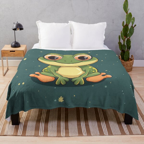 Item preview, Adorable Frog Illustration on Starry Night Backdrop designed and sold by PICbyFemke.