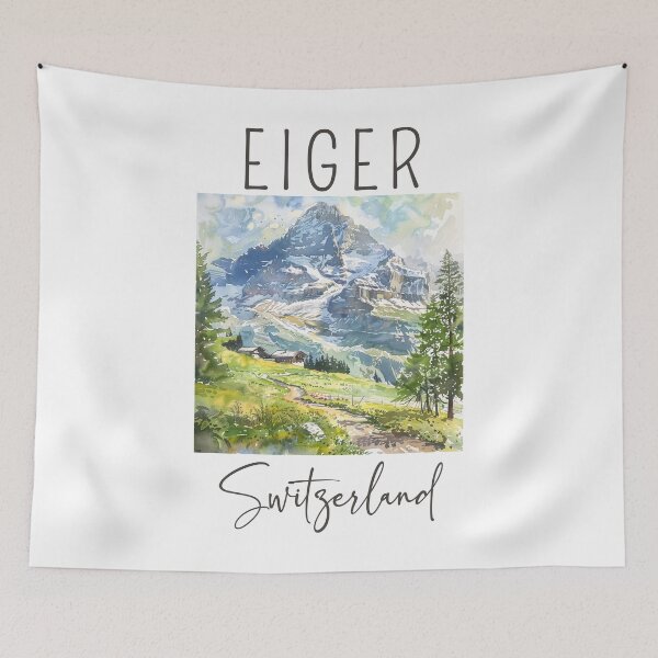 Item preview, Watercolor Design of Eiger - Switzerland designed and sold by Sketch-Shack.