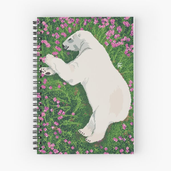 Item preview, Polar Bear Sleeping in Flowers designed and sold by KateBlubird.