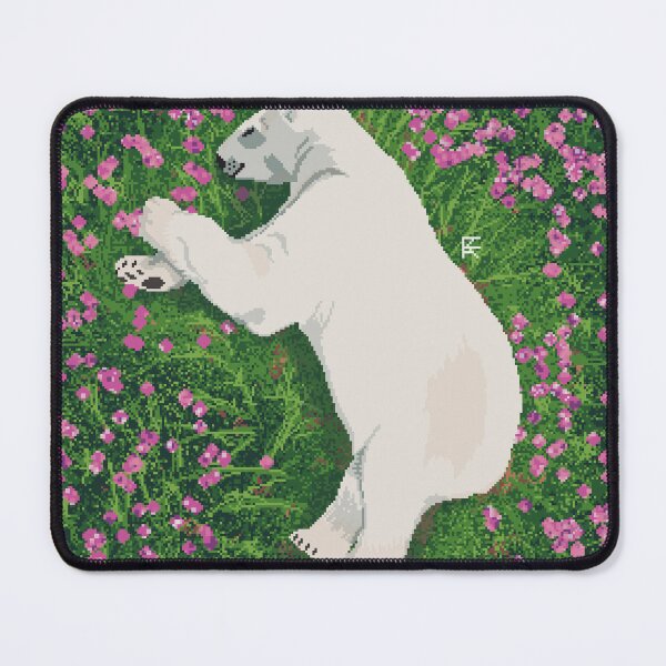 Item preview, Polar Bear Sleeping in Flowers designed and sold by KateBlubird.