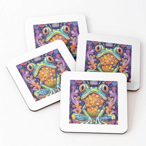 Item preview, Psychedelic Visionary Frog with Abstract Motifs designed and sold by PICbyFemke.