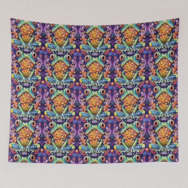 Item preview, Psychedelic Visionary Frog with Abstract Motifs designed and sold by PICbyFemke.