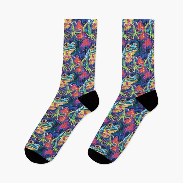 Item preview, Vibrant Cosmic Frog on Psychedelic Swirls designed and sold by PICbyFemke.