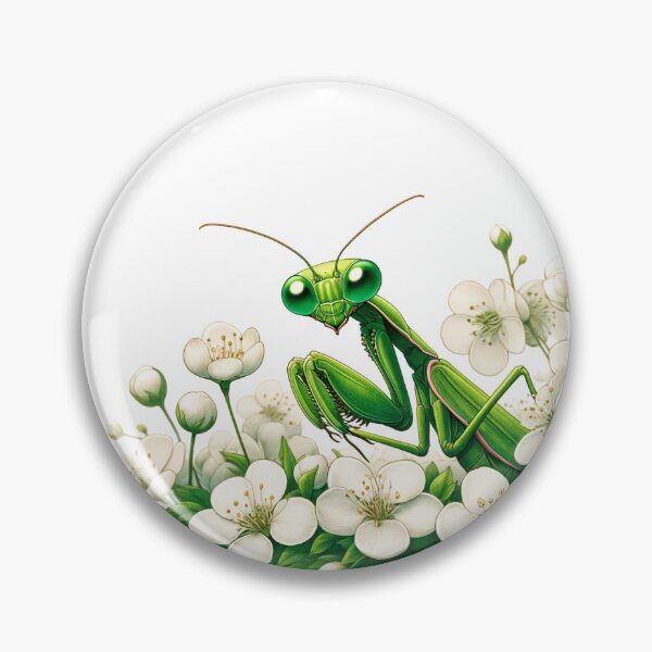 Item preview, Praying Mantis among the White Flowers  designed and sold by ArtzyOne431.