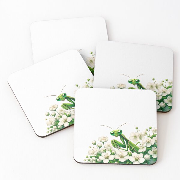 Item preview, Praying Mantis among the White Flowers  designed and sold by ArtzyOne431.