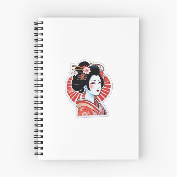 Artikelvorschau, Rote Geisha Kyoto Japan im Sakura-Kimono-Ästhetik Sticker entworfen und verkauft von VIZARDcreations.