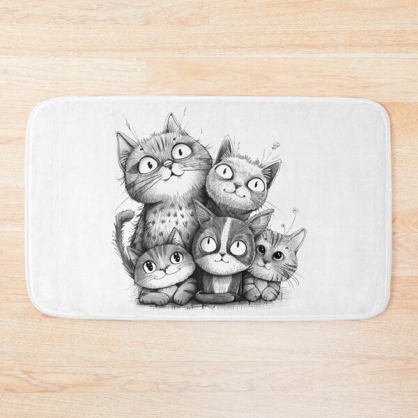 Item preview, Adorable Doodle Cats  designed and sold by NicolasGlowArt.