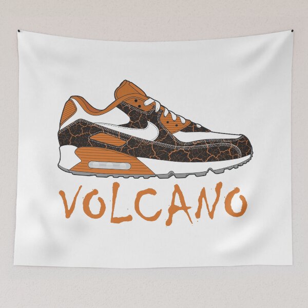 Item preview, Air Max 90 - White, Black and Orange - VOLCANO LAVA designed and sold by StickersHighway.
