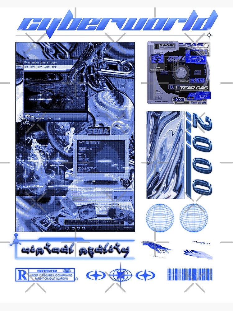 Cybercore World Y2K Design
