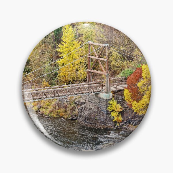 Item preview, Suspension Bridge at Riverside State Park in Fall, Spokane, WA designed and sold by Acorns + Oak Photography.