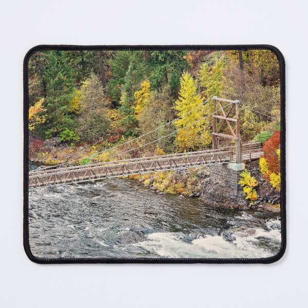 Item preview, Suspension Bridge at Riverside State Park in Fall, Spokane, WA designed and sold by Acorns + Oak Photography.