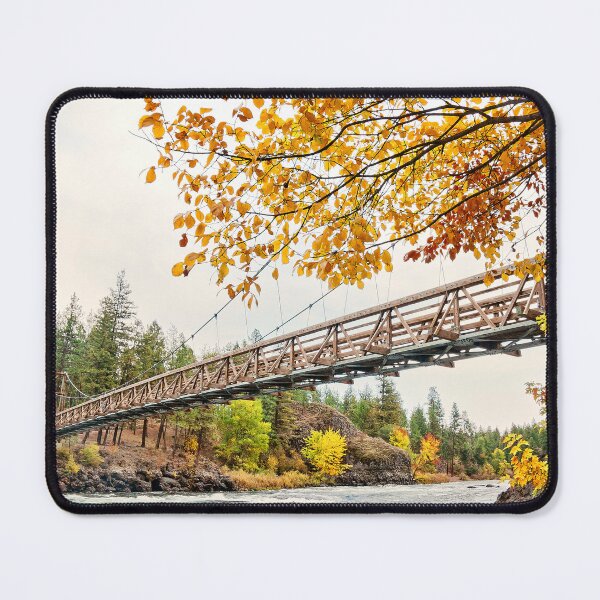Item preview, Riverside State Park in Autumn, Suspension bridge designed and sold by Acorns + Oak Photography.