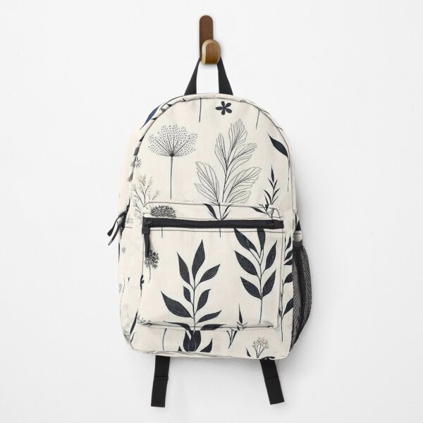 Item preview, Leaves in black and white pattern designed and sold by Vkinsify.