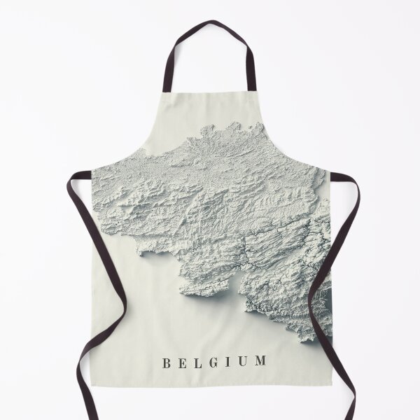 Item preview, Belgium Shaded Relief Map digitally-rendered designed and sold by ThinkAboutMaps.