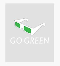Go Green - Anti Meat Vegan Pun Photographic Print