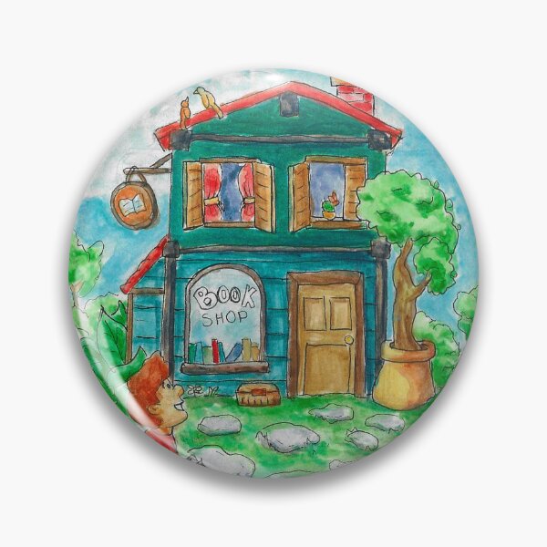 Item preview, Cozy Watercolor Book Shop designed and sold by DoodlesandColor.