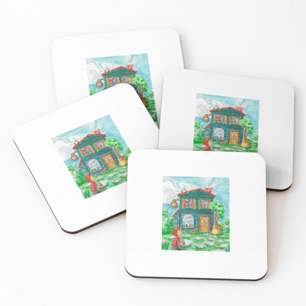 Item preview, Cozy Watercolor Book Shop designed and sold by DoodlesandColor.